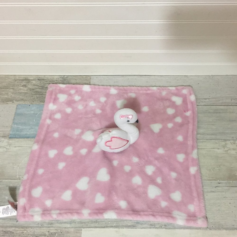 Primark Pink Flamingo Heart Lovey Security Blanket Plush
